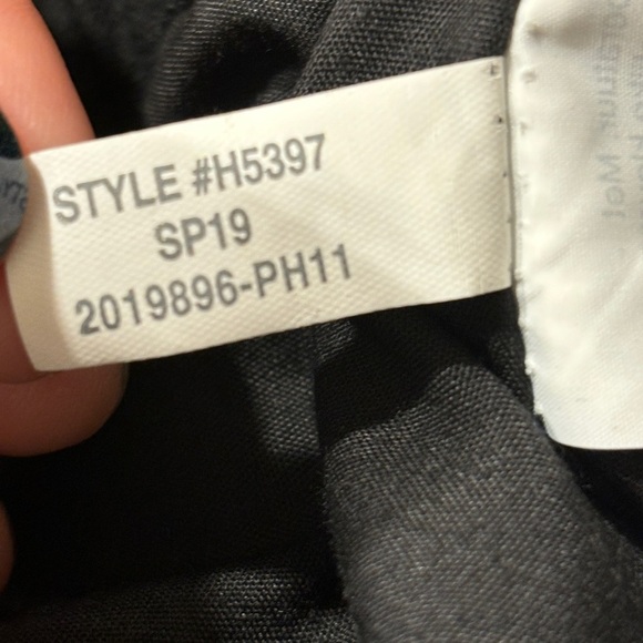 J by J. Crew Scallop hemline linen blend skirt Solid Black Color Sz 12 - Picture 6 of 9